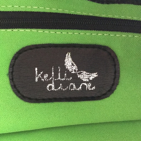 Kelli Diane Designs Black Metallic Suede Leather Crossbody Purse Bag - Picture 9 of 11